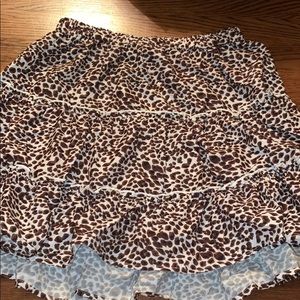 Shein cheetah skirt